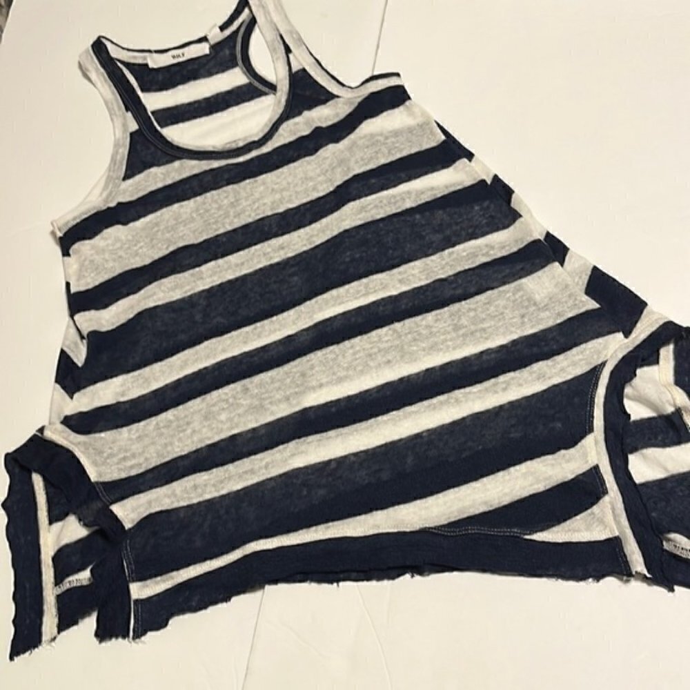 Wilt Linen Asymmetrical Racerback Tank XS